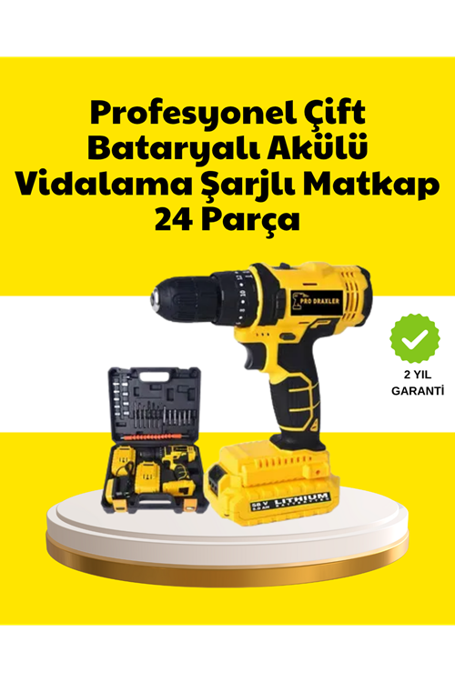 Çift Bataryalı 12V Akülü Matkap | 10 mm Metal, 20 mm Ahşap Delme Kapasitesi