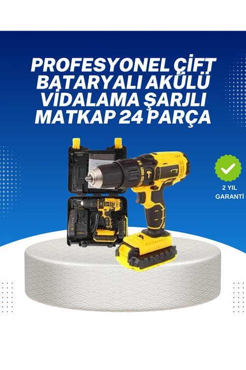 Ev ve Atölye İçin 12V Akülü Matkap | Plastik Mandren ve Metal Şanzıman