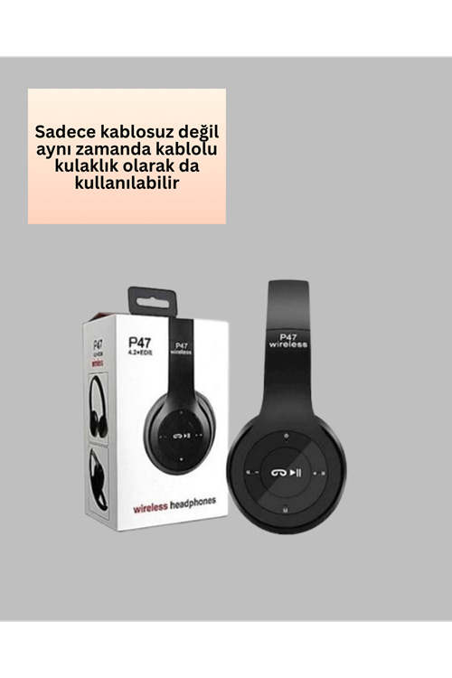 Ayarlanabilir Baş Bandı ve Yumuşak Kulak Yastıklı Bluetooth Kulaklık