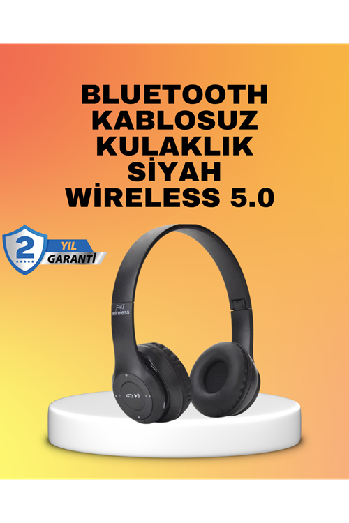Mikrofonlu Kablosuz Kulaklık | Uzun Pil Ömrü ve Stereo Ses Performansı