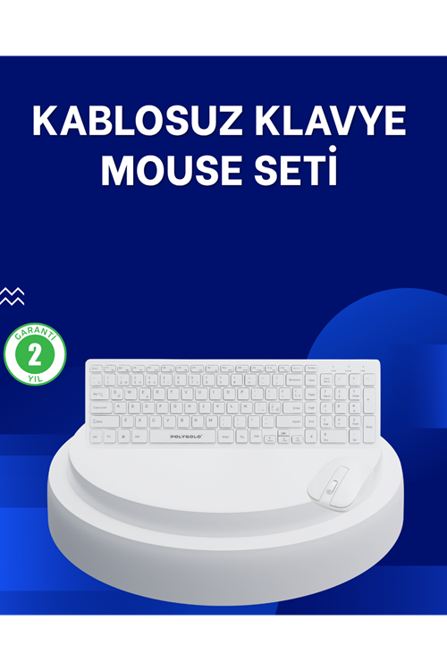 Ofis ve Ev Kullanımı İçin Kablosuz Klavye Fare Seti - Ergonomik ve Pratik