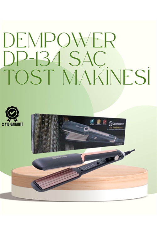DP-134 Saç Tost Makinesi 220°C Isı Ayarlı, 360° Dönebilen Kablo