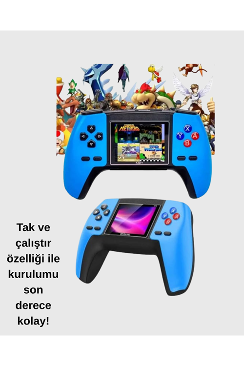Nostaljik Mini GamePad | 520 Hazır Oyun, Tak ve Oyna
