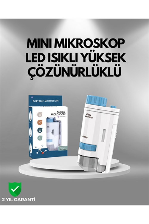 ABS Gövdeli Öğrenci ve Hobi Mikroskobu – Mavi Renk