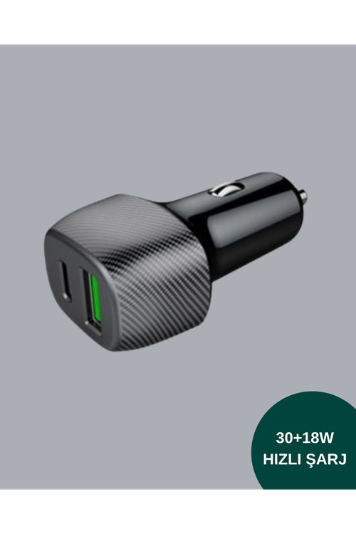 38W Çift Çıkışlı Araç Şarj Cihazı – Type-C ve USB PD Destekli