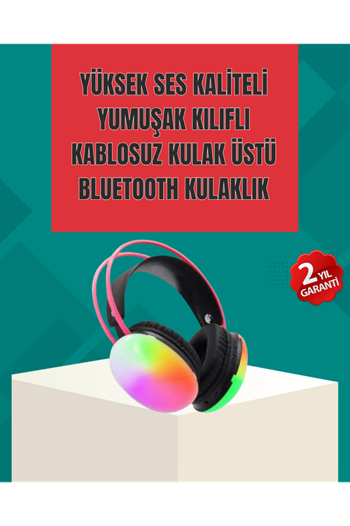 Type-C Şarjlı RGB Işıklı Bluetooth Oyuncu Kulaklığı