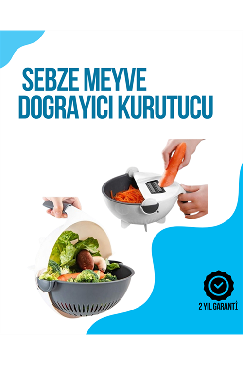 Dilimleyici ve Rende Bıçaklı Çok Amaçlı Mutfak Aleti