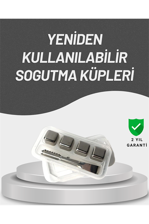 Çevre Dostu Metal Buz Küpü ve Kullanışlı Klips Seti