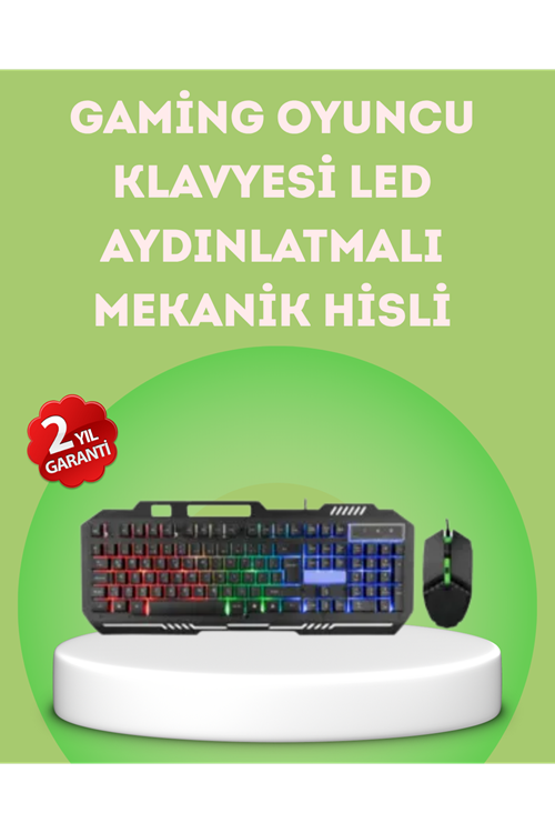 Gaming Klavye ve Mouse Seti PG8018 – Dayanıklı Tuşlar, Hızlı Komut