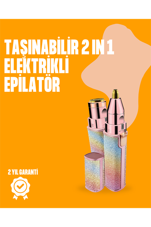 Mini USB Şarjlı Elektrikli Epilatör – Kaş ve Yüz Tüy Temizliği İçin 2'si 1 Arada