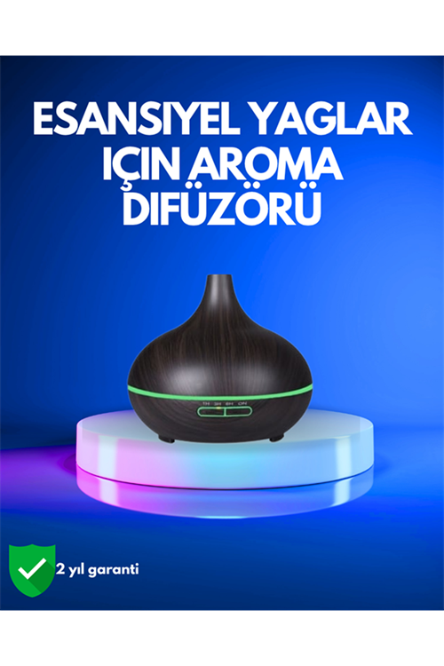 550 ml Kapasiteli Ultrasonik Difüzör – Yağsız Nemlendirici Kullanımıyla Uyumlu