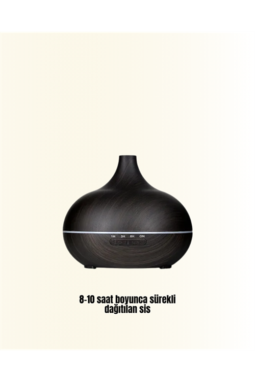 Sessiz Çalışan Aromaterapi Difüzörü – 4 Zaman Ayarlı, 7 Renkli Işık Seçeneği