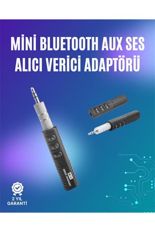 Mini Bluetooth Müzik Alıcısı | Ev & Araç Stereo Sistemlerine Kablosuz Bağlantı
