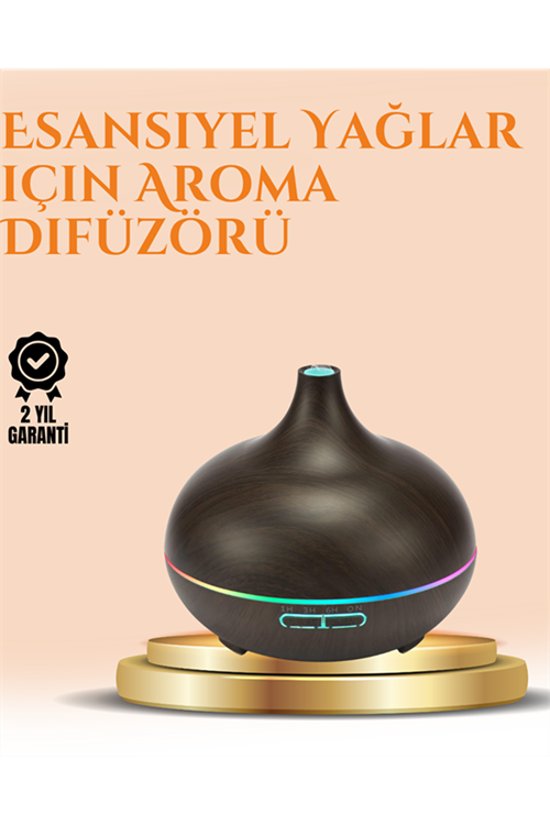 550 ml Ultrasonik Yağ Difüzörü ve Soğuk Buhar Nemlendirici