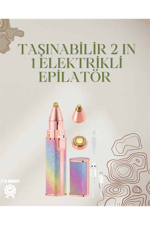 Mini Elektrikli Epilatör Cihazı – USB Şarjlı, Acısız Yüz ve Kaş Bakım Aleti
