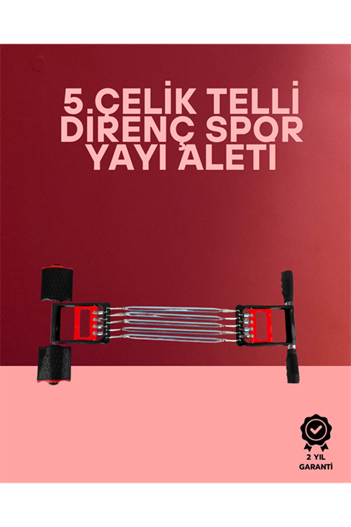 Ayarlanabilir Elastik Yaylı Ergonomik Tasarımlı Kas Güçlendirme Seti