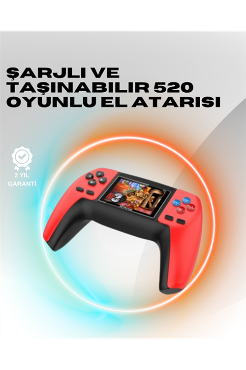 P5 Mini Retro Oyun Konsolu – Tak-Çalıştır, 520 Hazır Oyun, Portatif Kullanım