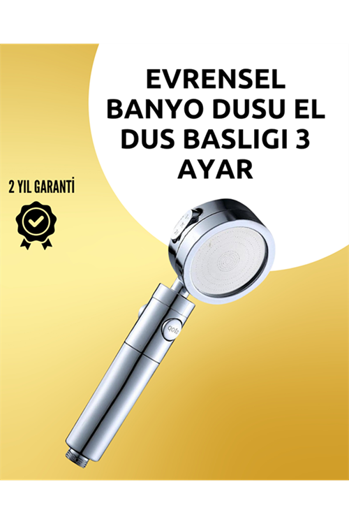 Masaj ve Yağmur Modlu Çok İşlevli Paslanmaz Çelik Duş Başlığı
