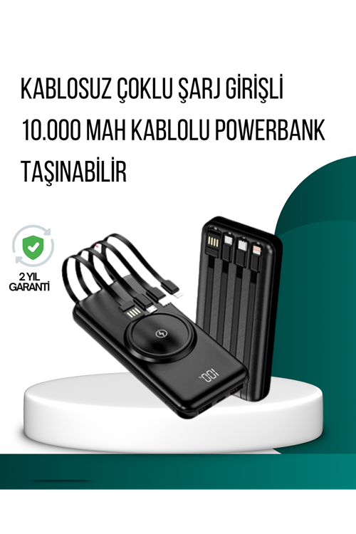 Kompakt Tasarım, Güçlü Performans – 10000mAh Kablosuz Powerbank