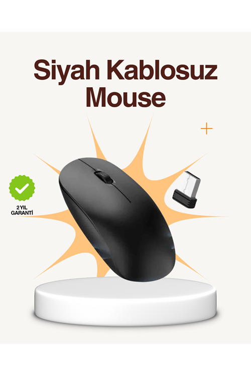 Kablosuz Sessiz Mouse – Ayarlanabilir DPI ve USB Bağlantılı