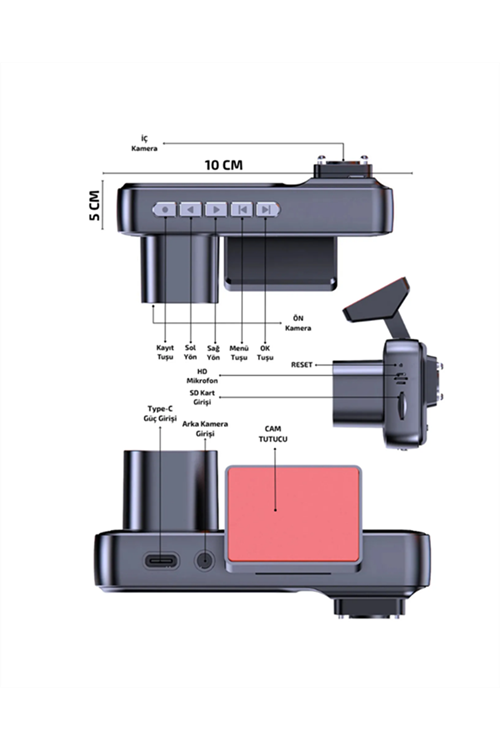Wi-Fi Destekli Araç Kamerası: 2.7” Ekran, 128GB Destek ve IR Gece Görüş