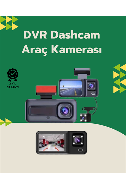 Tam Kapsamlı Araç Güvenliği: 3 Kameralı Full HD Kayıt Sistemi ile Ön, İç ve Arka Görüş