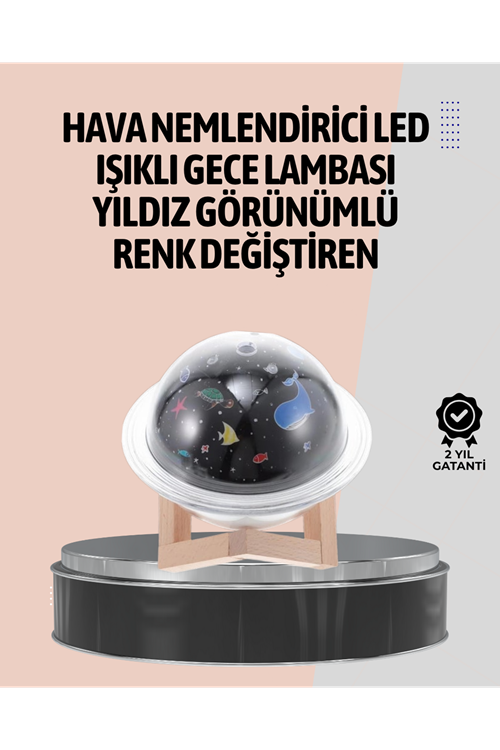 Gece lambası özellikli taşınabilir nemlendirici ve aromaterapi cihazı USB girişli