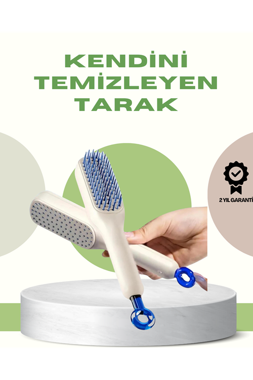Anti-Statik Saç Tarağı – Kolay Temizlenebilir, Silikon Masaj Uçlu, Kompakt Boyut