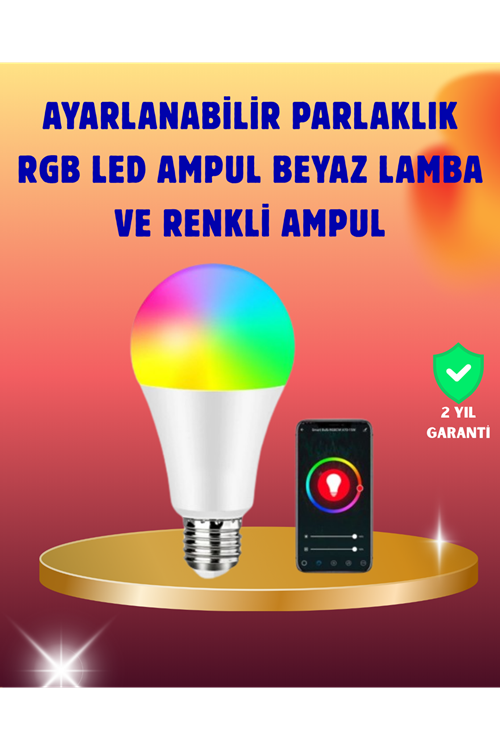 Enerji Verimli Akıllı LED Ampul, Uzaktan Kontrol Özellikli