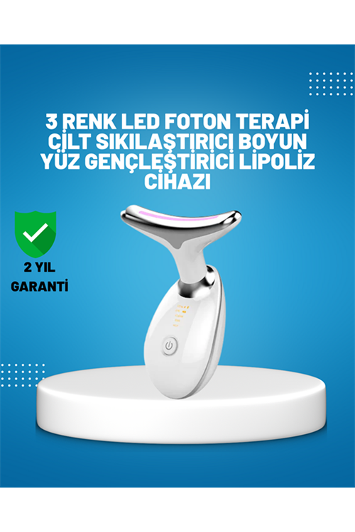 3 Modlu Boyun ve Yüz Bakım Cihazı – EMS, Temizleme, Sıcak Masaj ve Renkli Işık Terapi Özellikli