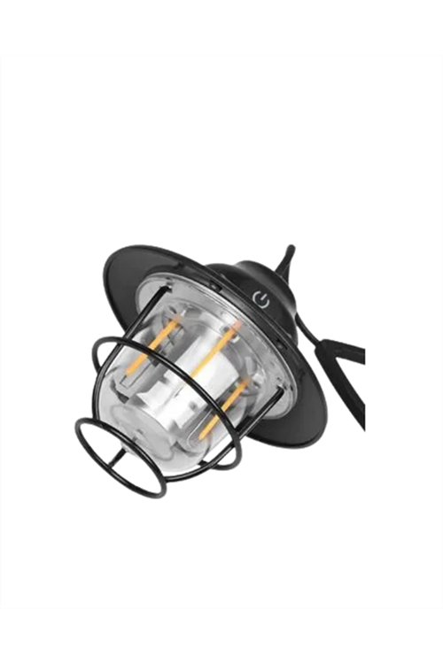 4 Fonksiyonlu Dekoratif Kamp Lambası – Tungsten Ampul, USB Çıkışlı