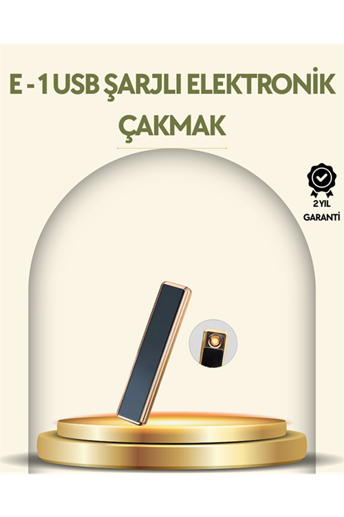 USB Şarjlı Alevsiz Elektronik Çakmak – Rüzgara Dayanıklı, Gazsız, Güvenli Kullanım