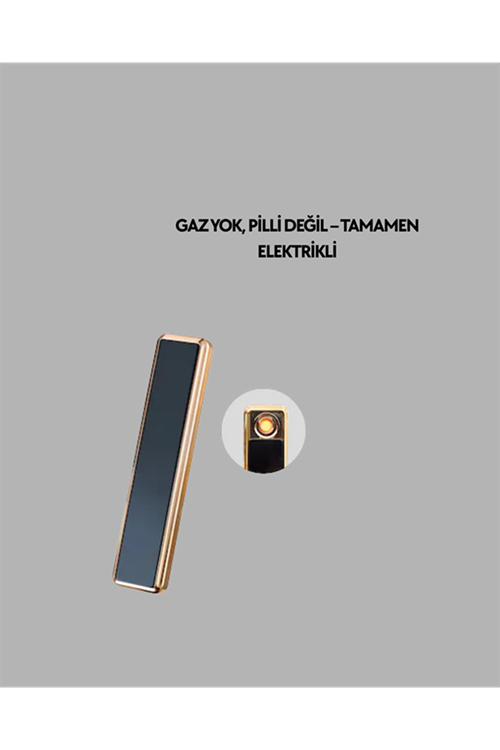 USB Şarjlı Alevsiz Elektronik Çakmak – Rüzgara Dayanıklı, Gazsız, Güvenli Kullanım