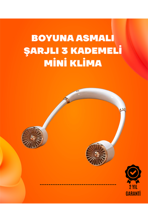 Katlanabilir Asılabilir Fan | USB Şarjlı, 3 Vitesli Sessiz Mini Fan