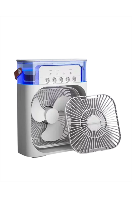 Taşınabilir 3'ü 1 Arada Mini Fan | Nemlendirici + Soğutucu + Gece Lambası