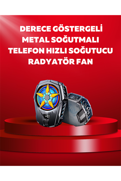 Mobil Cihaz Soğutma Radyatörü – Metal+ABS, Type-C Kablolu