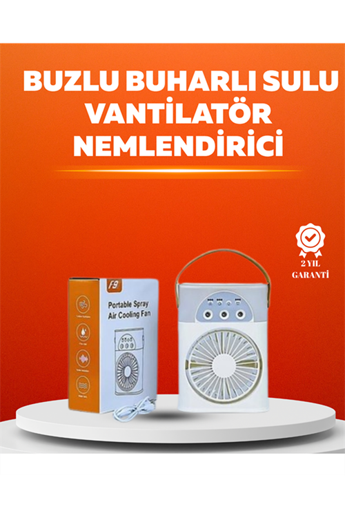 Mini USB Klima Fan | 3 Kademeli Spreyli Hava Soğutucu, Taşınabilir