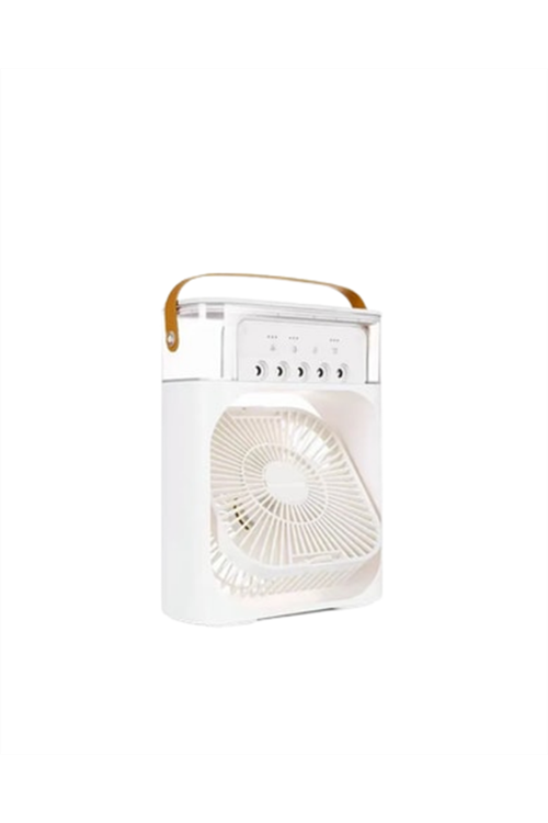 Mini Klima Fan | USB'li, 7 Renk Gece Işığı, 3'ü 1 Arada Fonksiyon