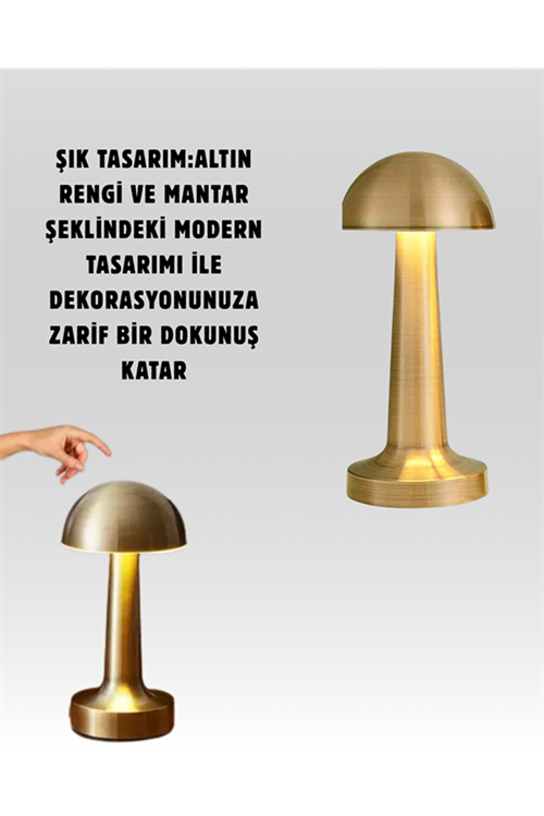 %100 Kademeli Ayarlanabilir Işık – USB Şarjlı Masa Lambası