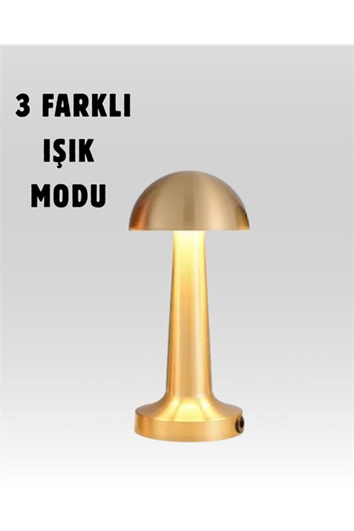 USB Şarjlı Dokunmatik LED Masa Lambası – 3 Renk Modu & Dimmer