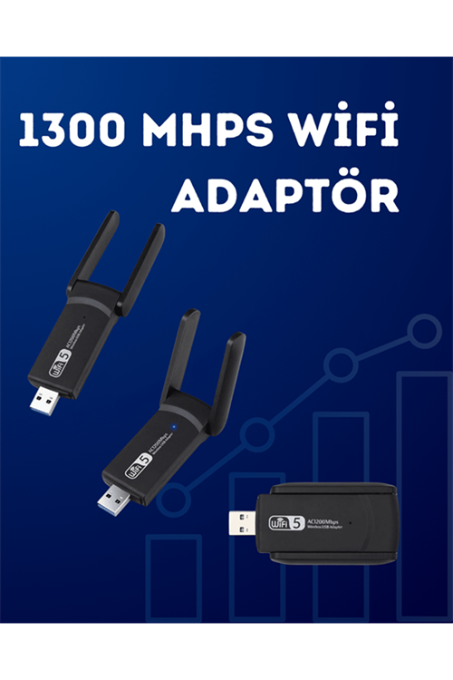USB WiFi Adaptör – 1200 Mbps Hız