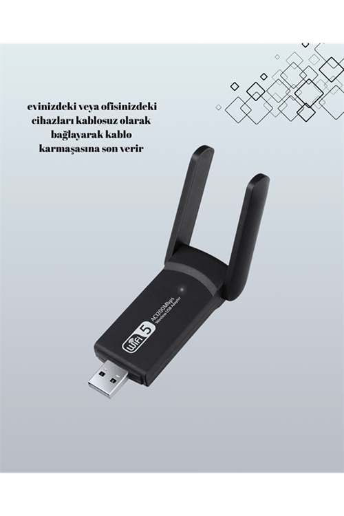 USB WiFi Adaptör – 1200 Mbps Hız