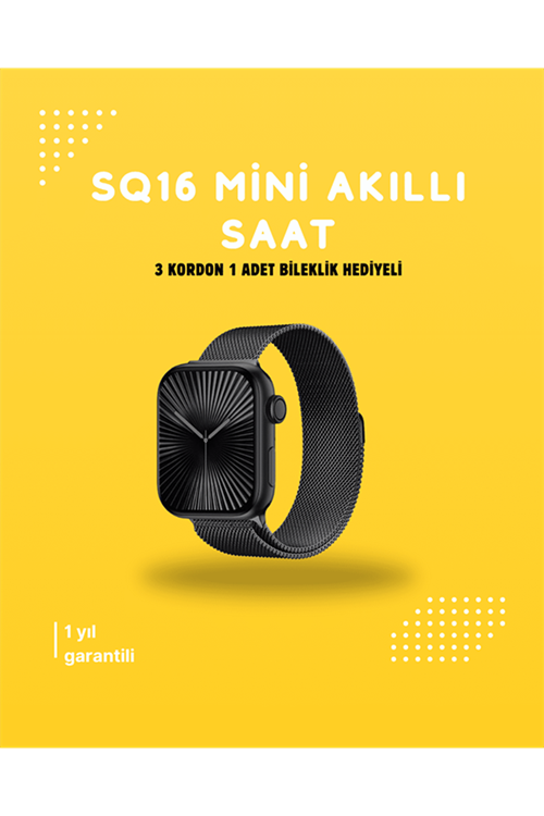 Akıllı Saat SQ-16 Mini Series 10 | Unisex Tasarım, Sağlık ve Spor Takibi