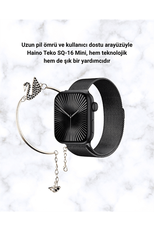 Akıllı Saat SQ-16 Mini Series 10 | Unisex Tasarım, Sağlık ve Spor Takibi