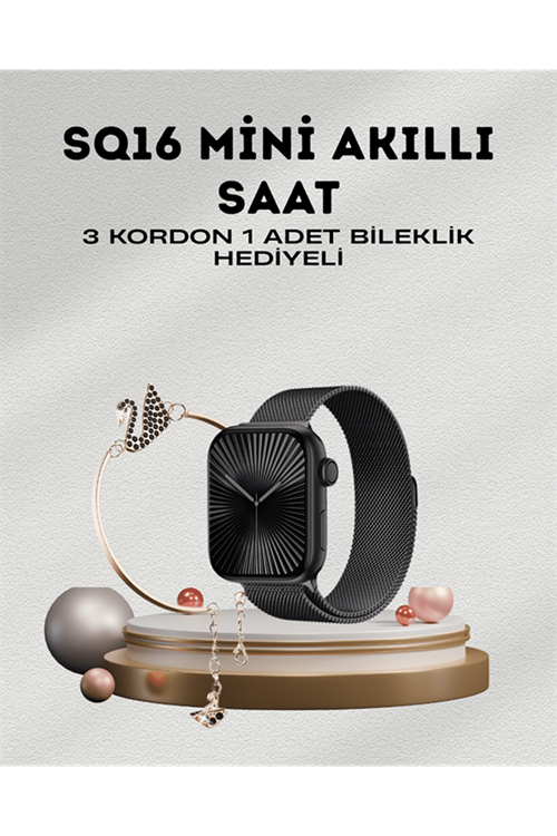 SQ-16 Mini Series 10 – Dokunmatik Akıllı Saat | Kalp Ritmi, SpO2, Uyku Takibi