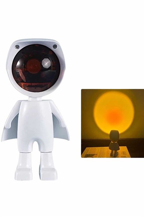 Projeksiyon Güneş Lambası Astronot Gün Batımı Projektör LED Işıklı