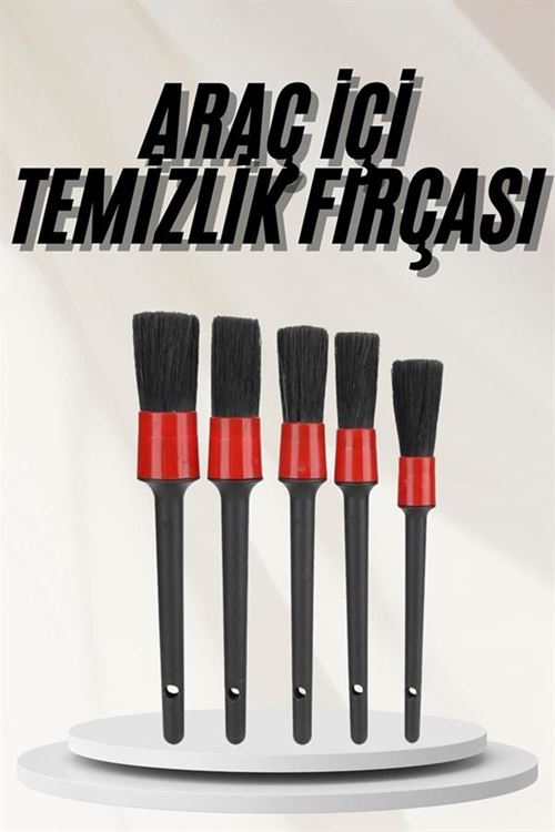 Araç İçi Led Aksesuar 5 Farklı Detaylı Araba Temizlik Fırçası Oto Temizleme Fırçası