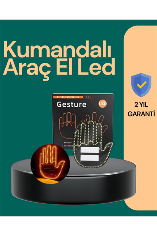 Kablosuz Kumandalı LED Jest Işığı – 3 Modlu Araba Arkası Mesaj Işığı, 203 LED ile Yüksek Parlaklık