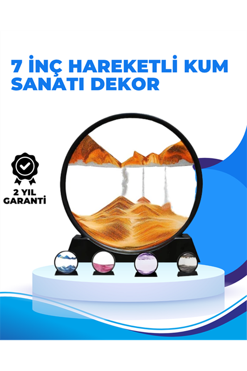 Döndürülebilir Dinamik Kum Tablosu – Stres Giderici, Yüksek Kaliteli Cam ve Doğal Kum ile Sanatsal Masa Dekoru