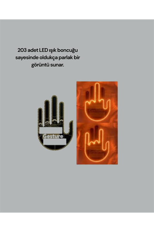 Aracınız İçin Eğlenceli ve Güvenli İletişim: LED Jest Lambası, Uzaktan Kumandalı, Kolay Montaj